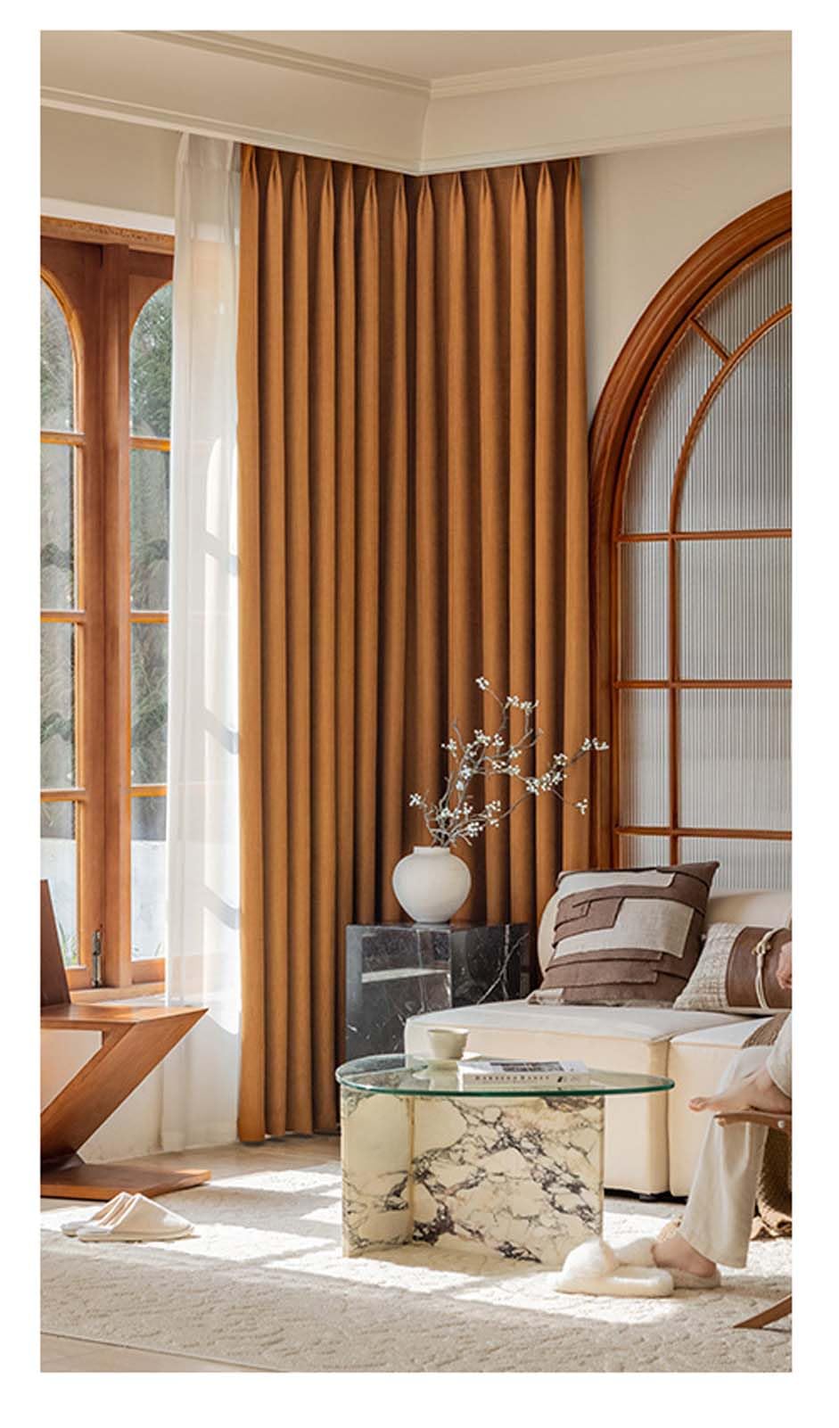 YSUEFIJO Thermal Blackout Grommet Curtains, Set of 2