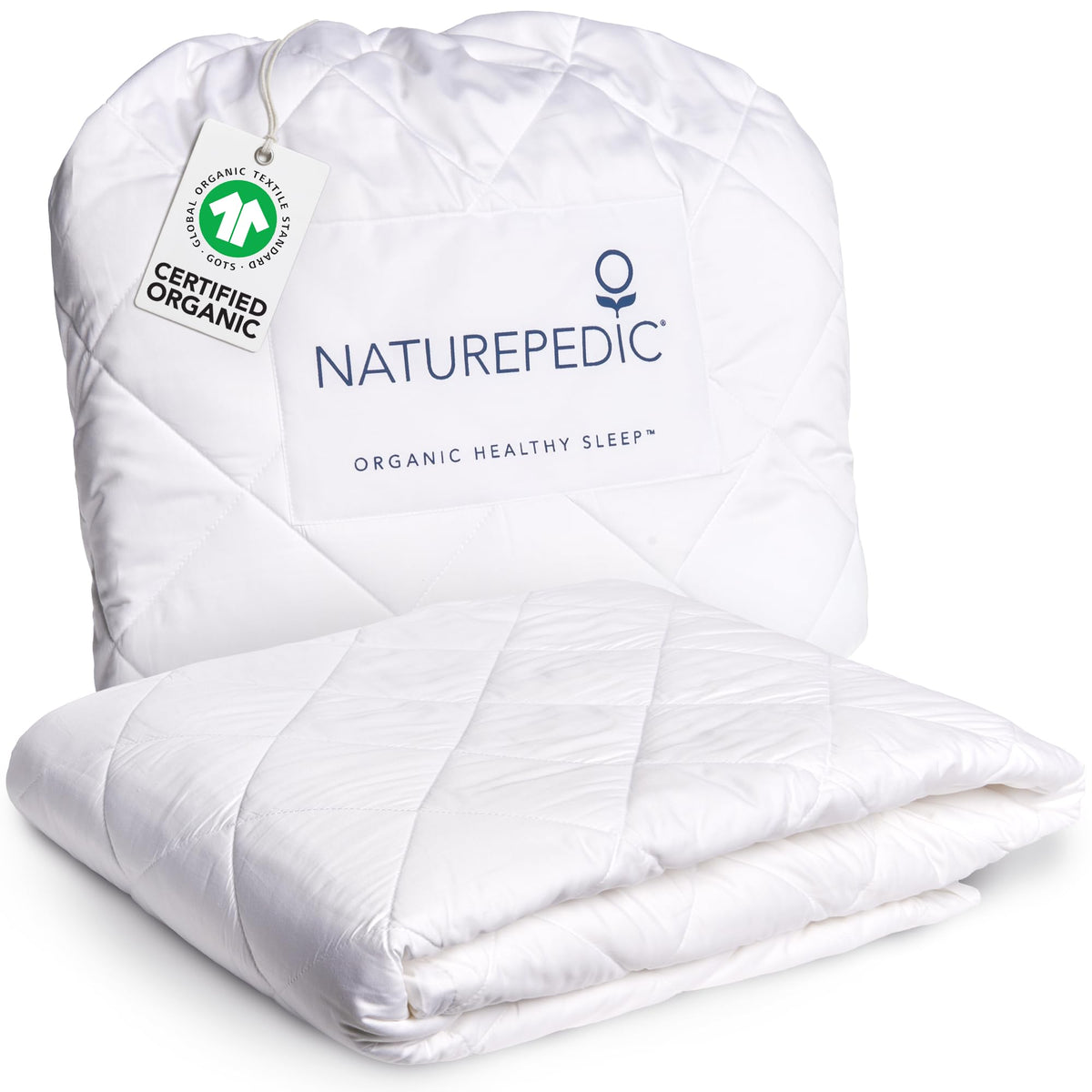 Naturepedic GOTS Organic Cotton Quilted Mattress Protector