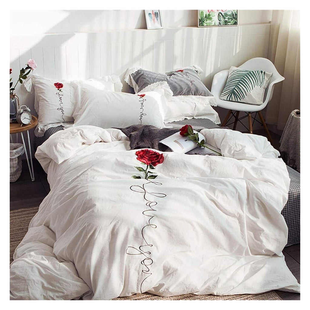 Soft Washed Linen Duvet Cover & Sheet Set, 4-Piece