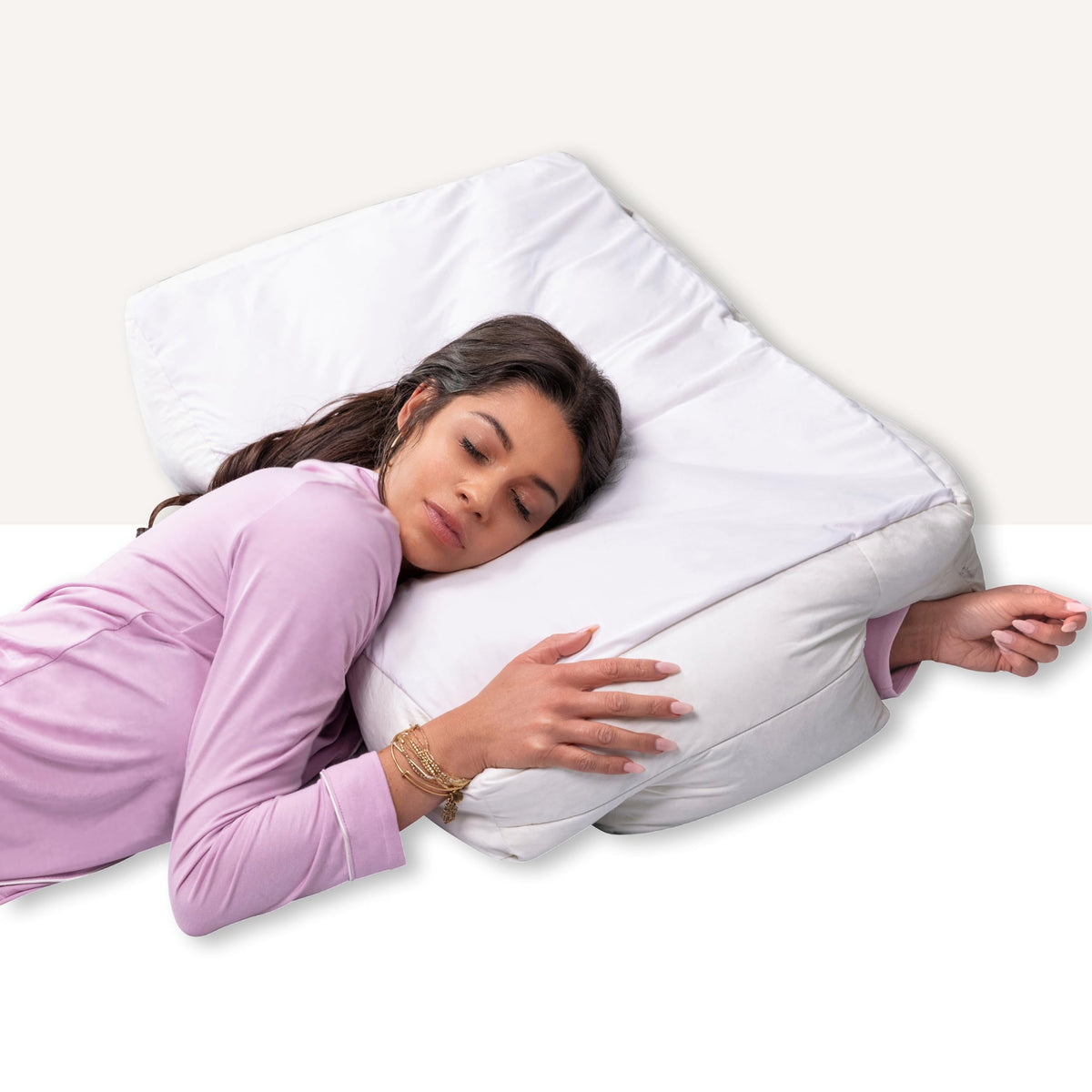 Adjustable Arm & Body Positioning Pillow with Zipper Access