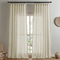 Joydeco ZJM647 Light-Filtering Linen-Blend Curtains