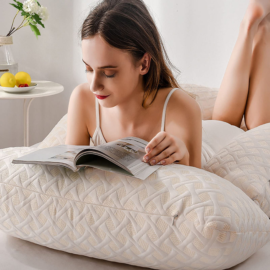 U-Shaped Full-Length Maternity Pillow with Velvet Cover