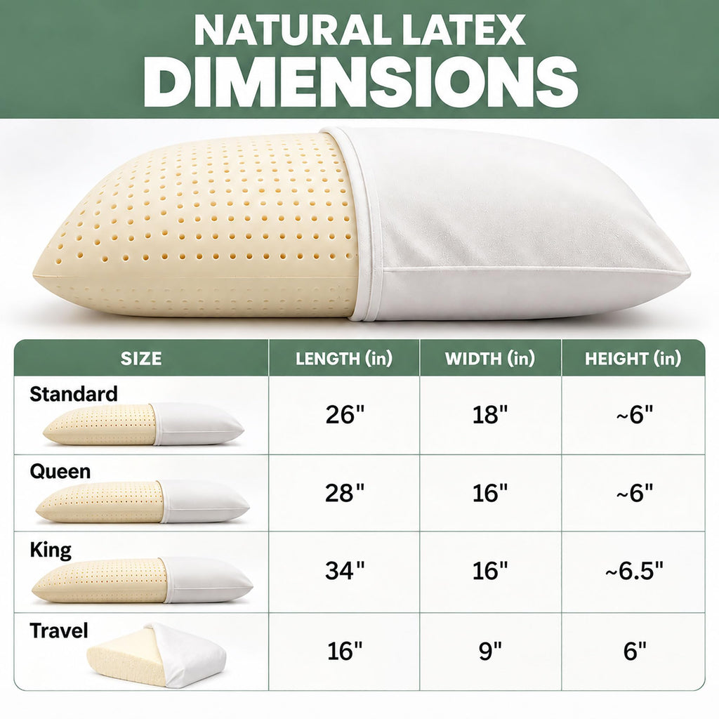 ORGANIC TEXTILES Latex Pillow with GOTS Organic Cotton Cover