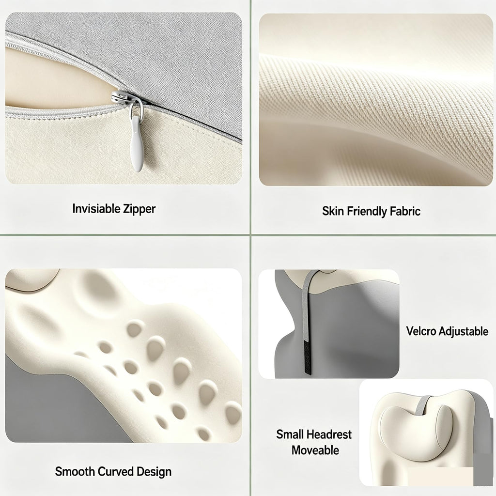 ZLGONRL Ergonomic Face-Down Memory Foam Wedge Pillow