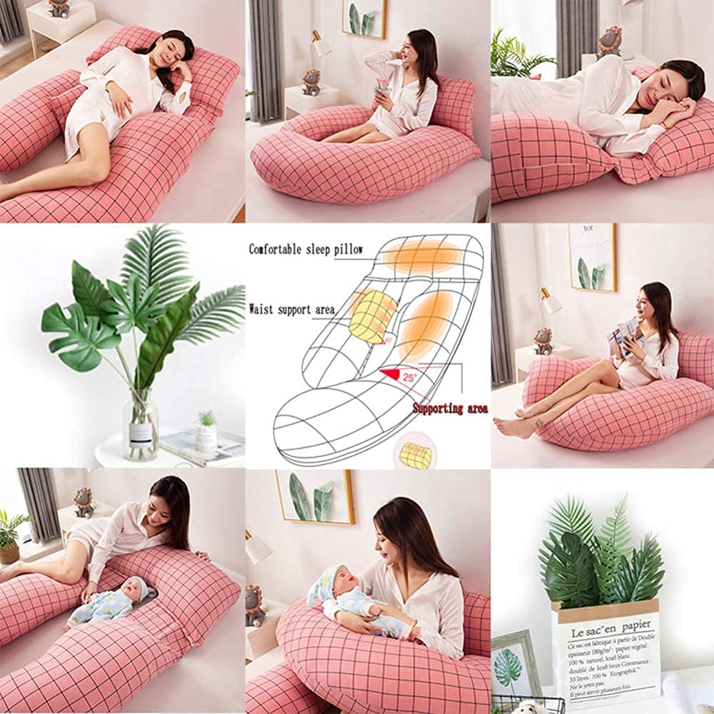 U-Shaped Full Body Pregnancy Pillow with Washable Cover
