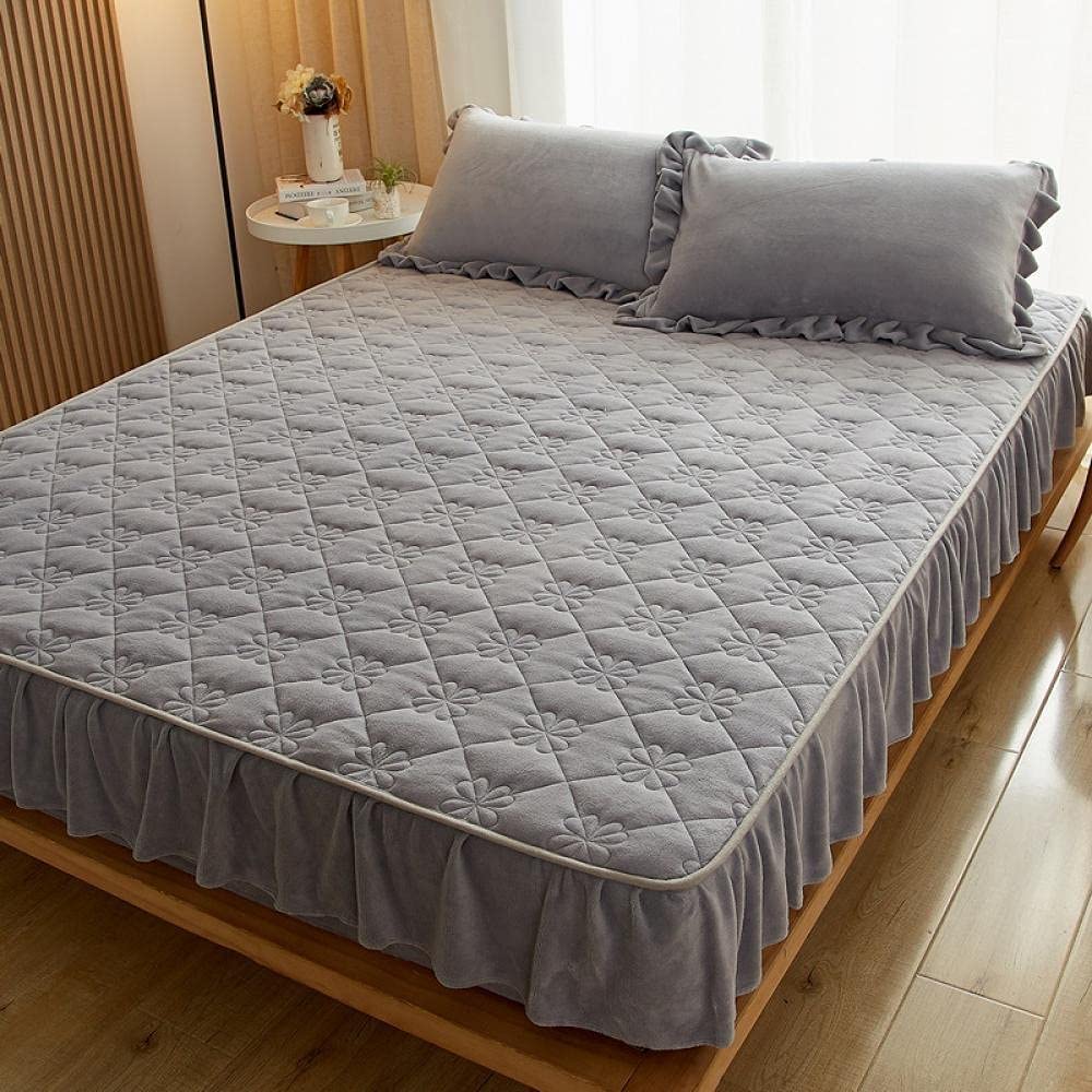 Crystal Velvet Deep-Pocket Ruffled Mattress Protector