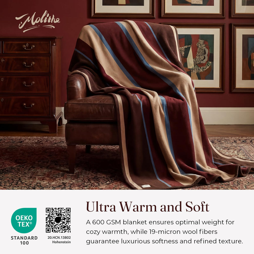 Alpaca Wool Blanket for Bedroom and Living Room