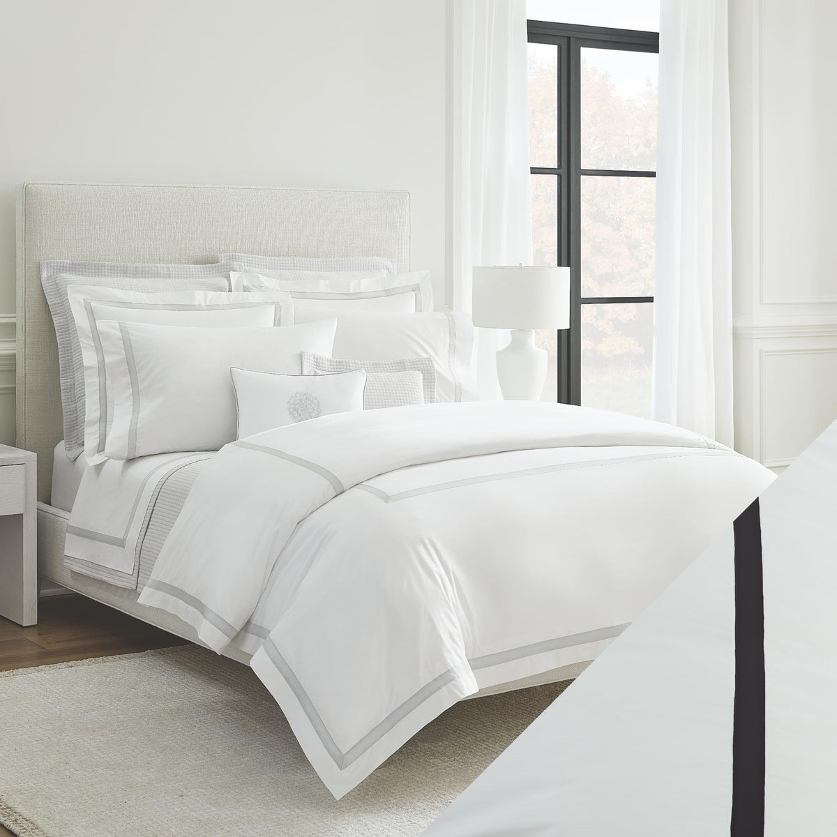 Sferra Estate Cotton Percale Queen Sheet Set, 4-Piece