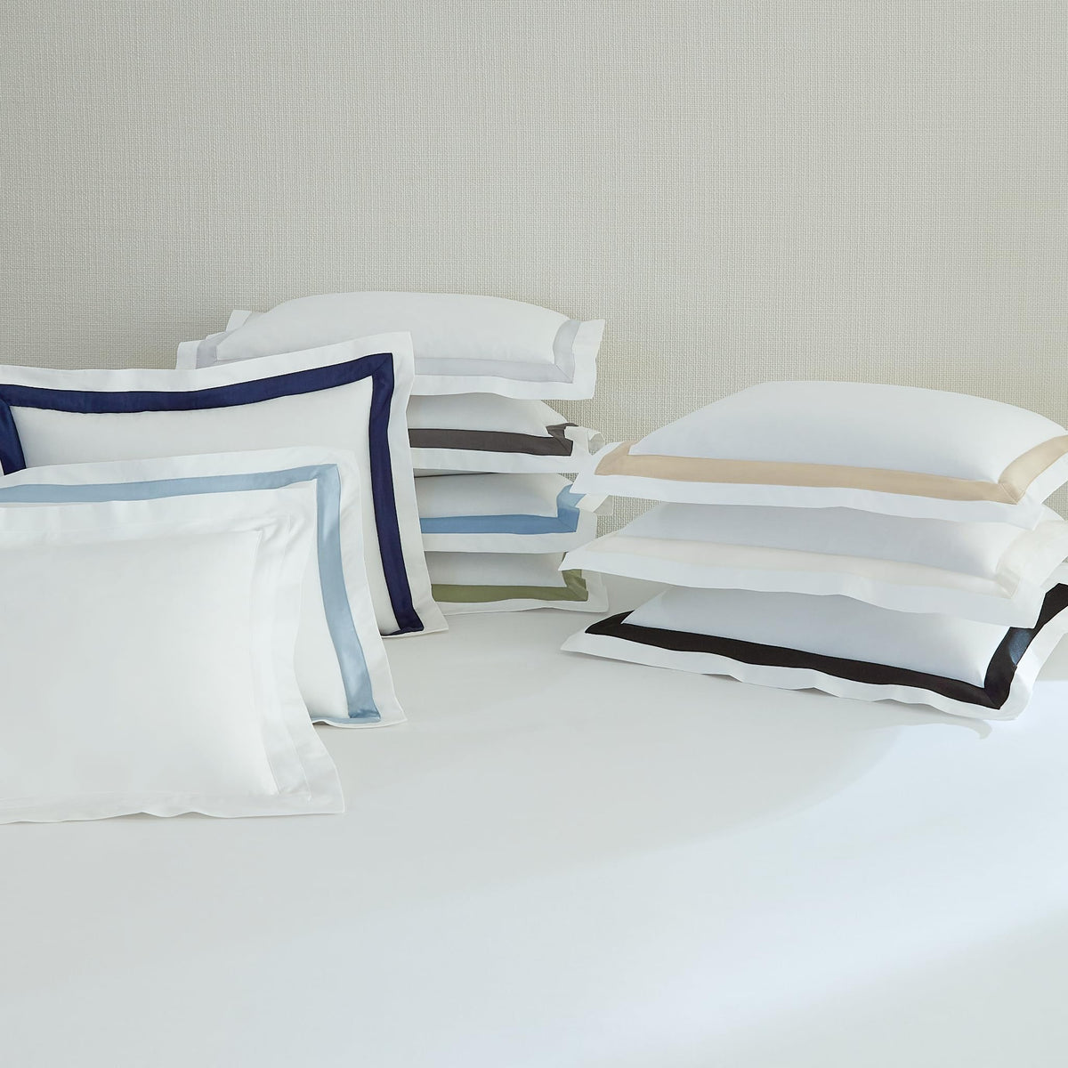Sferra Estate Cotton Percale Queen Sheet Set, 4-Piece