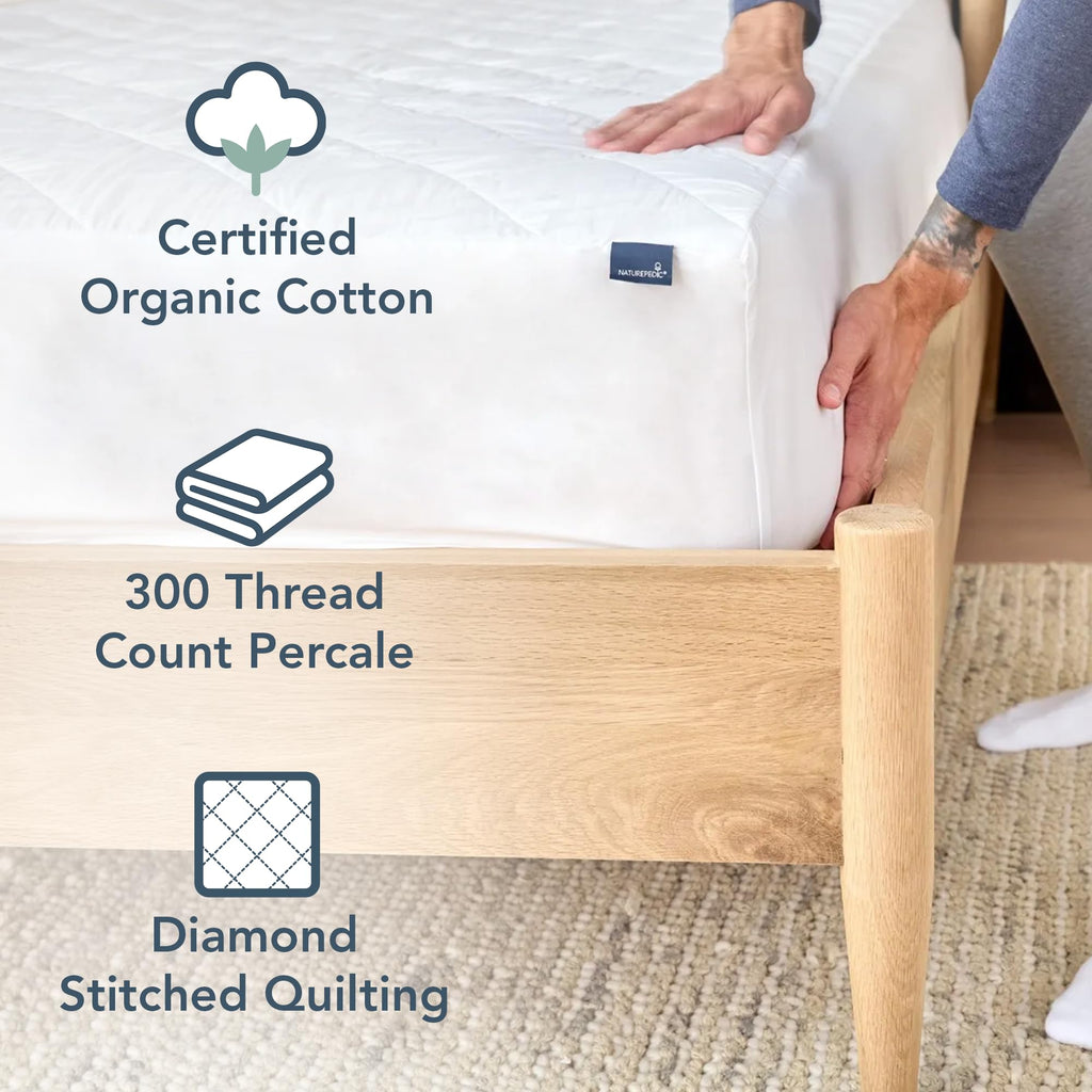 Naturepedic GOTS Organic Cotton Quilted Mattress Protector