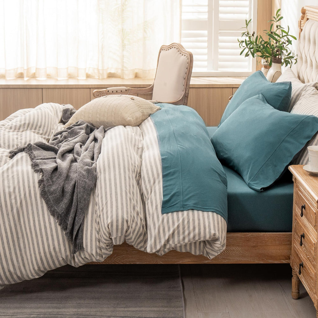 PURE ERA Soft Jersey Knit Cotton Bed Sheet Set