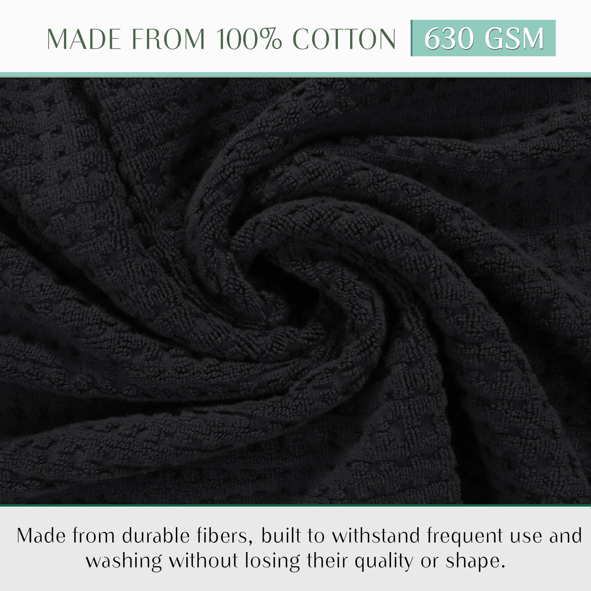 Home Weavers Willow 630 GSM Cotton Washcloths, Set of 6