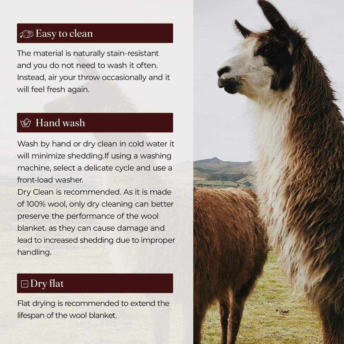 Alpaca Wool Blanket for Bedroom and Living Room