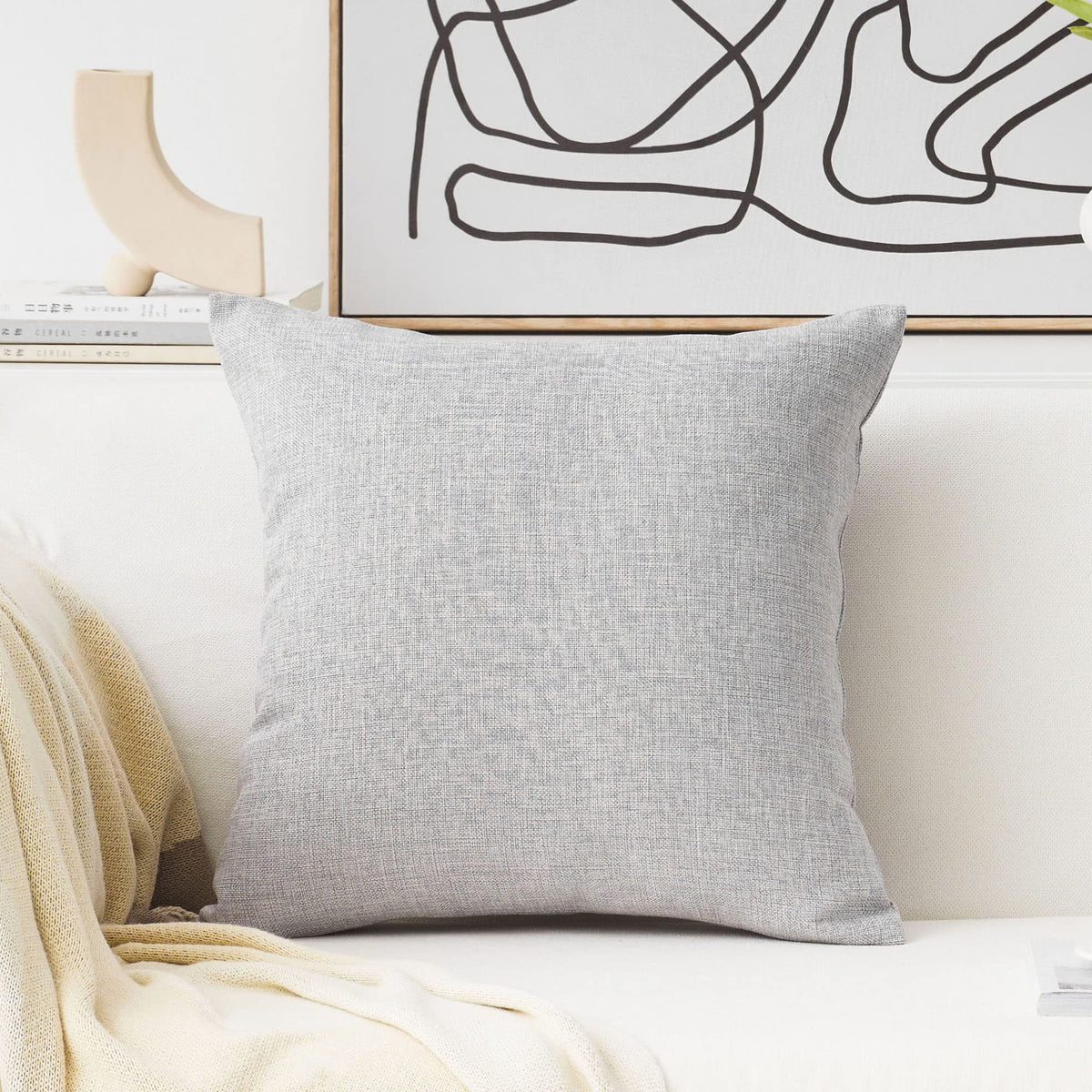 Home Brilliant Super Soft Lined Linen Cushion Covers