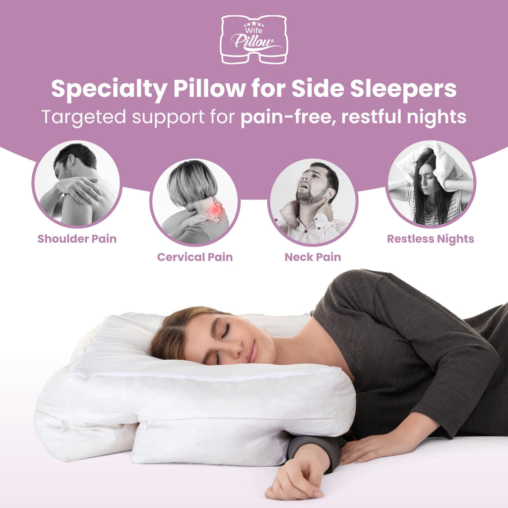Adjustable Arm & Body Positioning Pillow with Zipper Access