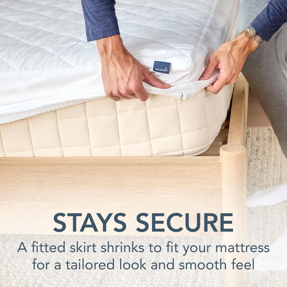 Naturepedic GOTS Organic Cotton Quilted Mattress Protector