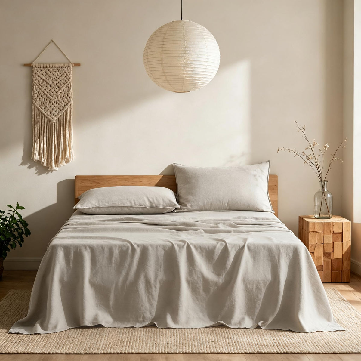 CHUFFED Linen Bed Sheet Set for Breathable Comfort