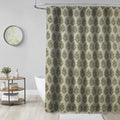 Fabritual Handmade Floral Block Print Shower Curtain