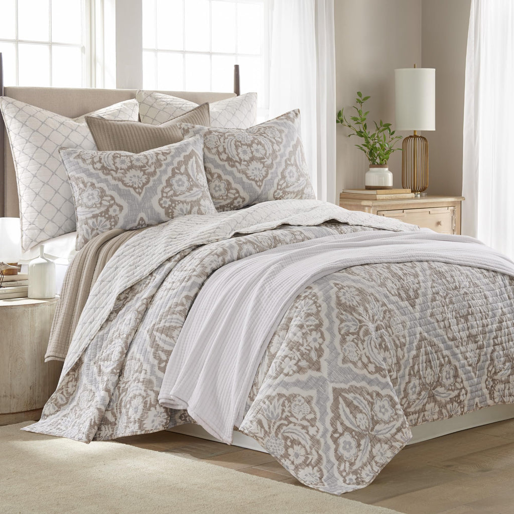 Levtex Home Becker Diamond Cotton Euro Sham Covers, Set of 2