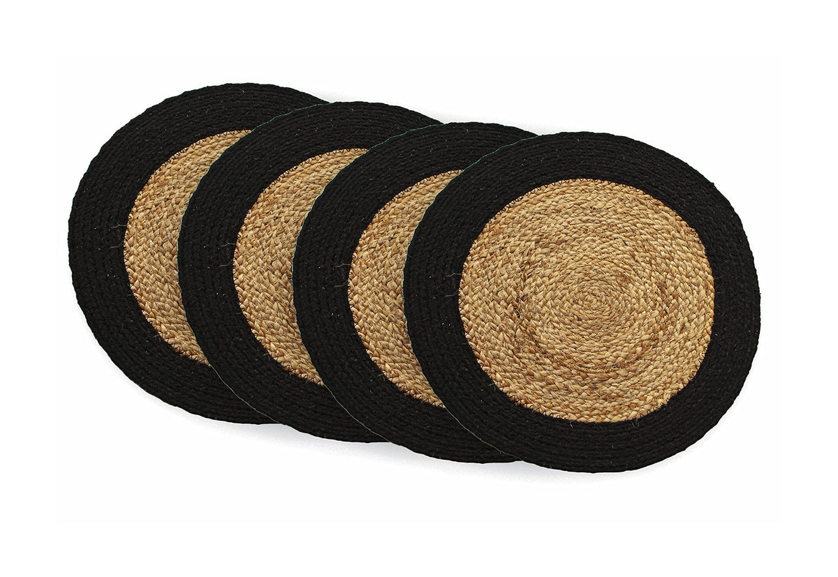 Chardin Home Verona 15-Inch Jute & Cotton Placemats, Set of 4