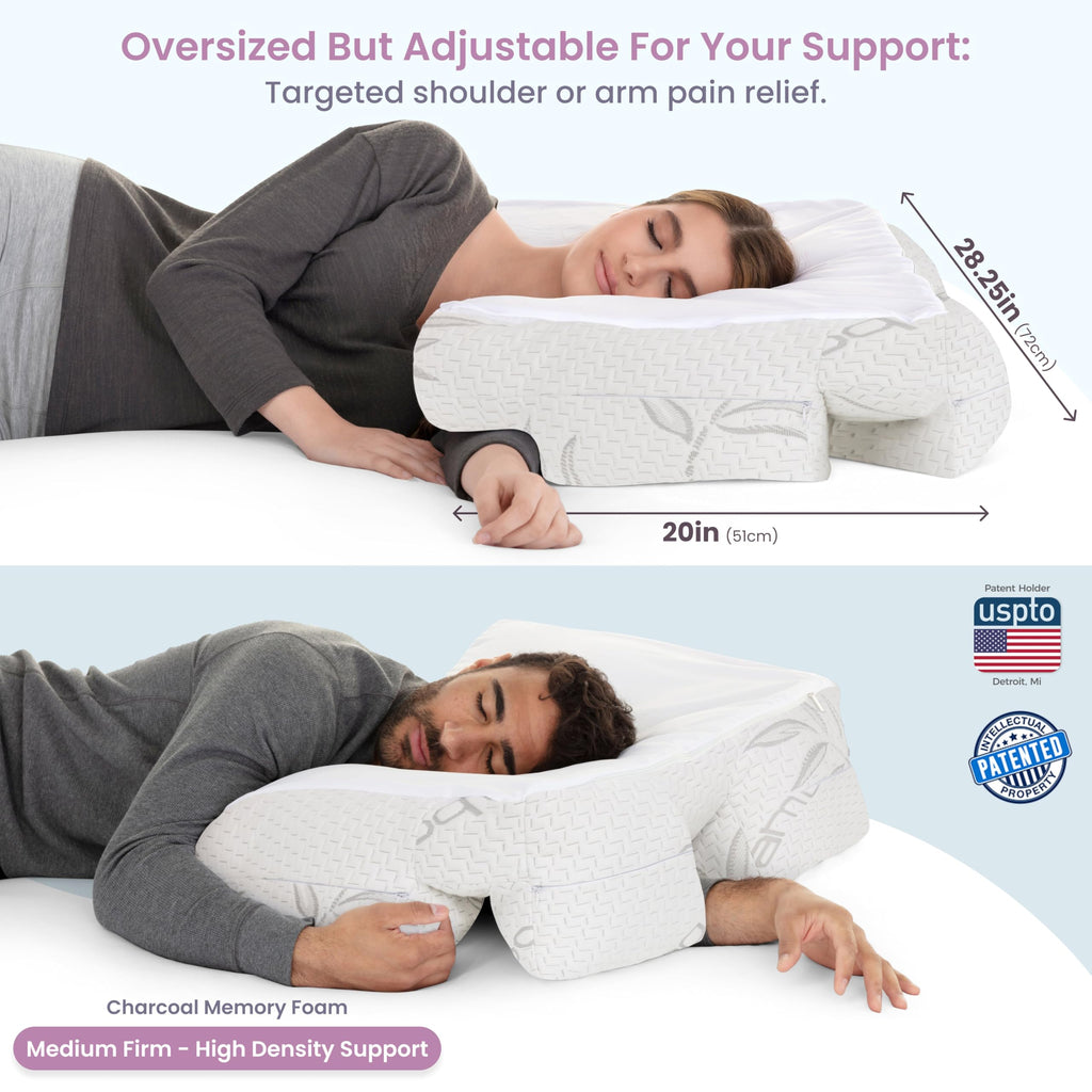 Adjustable Arm & Body Positioning Pillow with Zipper Access