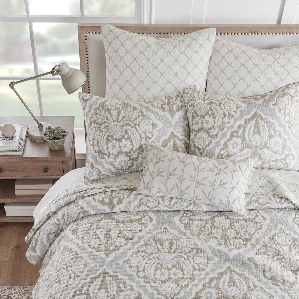 Levtex Home Becker Diamond Cotton Euro Sham Covers, Set of 2