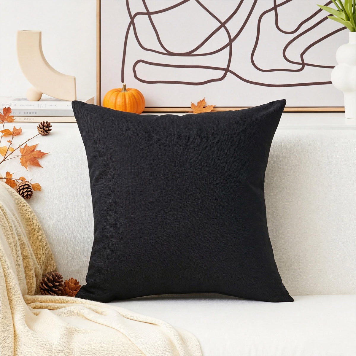 Home Brilliant Super Soft Lined Linen Cushion Covers