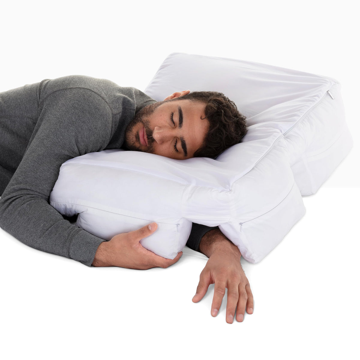 Adjustable Arm & Body Positioning Pillow with Zipper Access