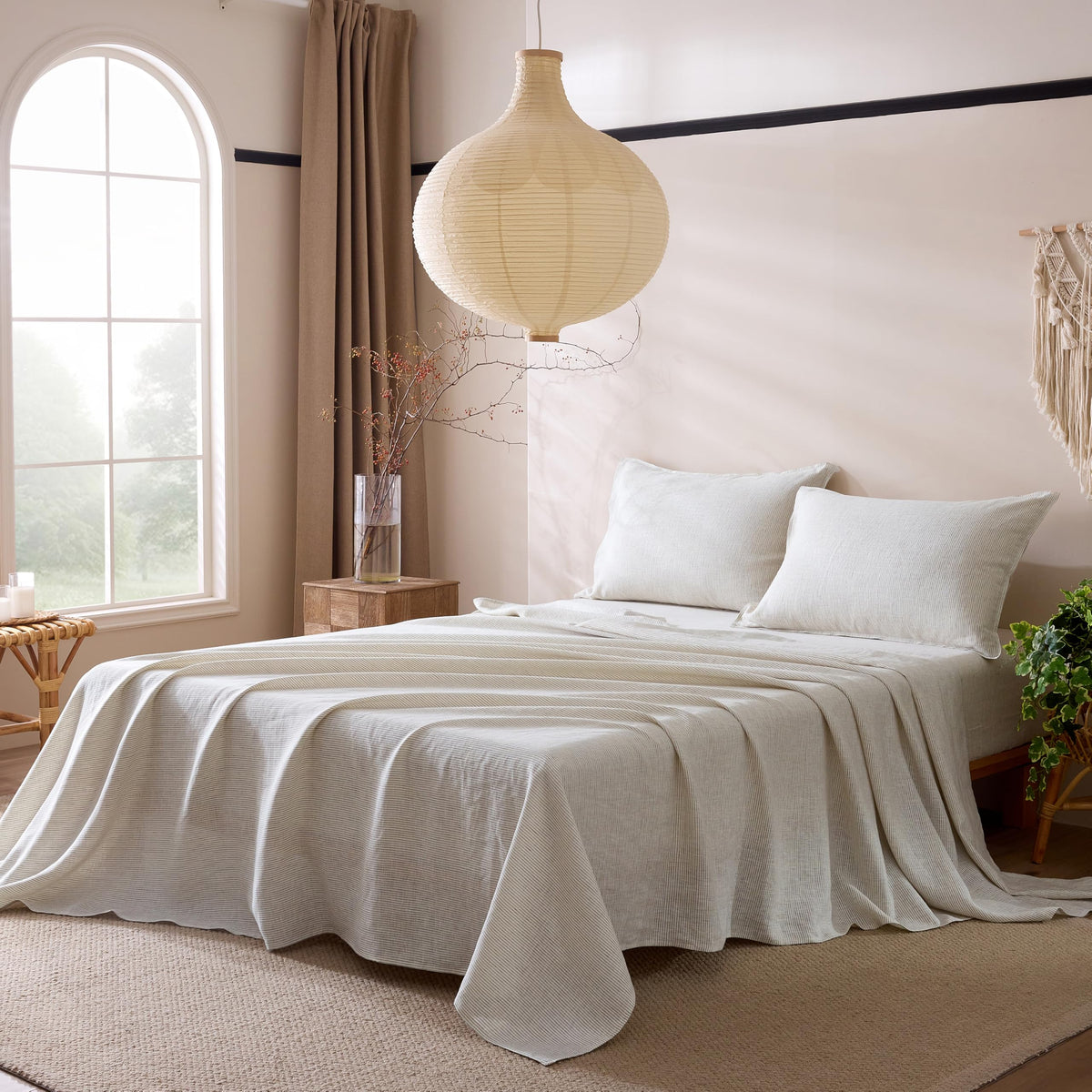 CHUFFED Linen Bed Sheet Set for Breathable Comfort