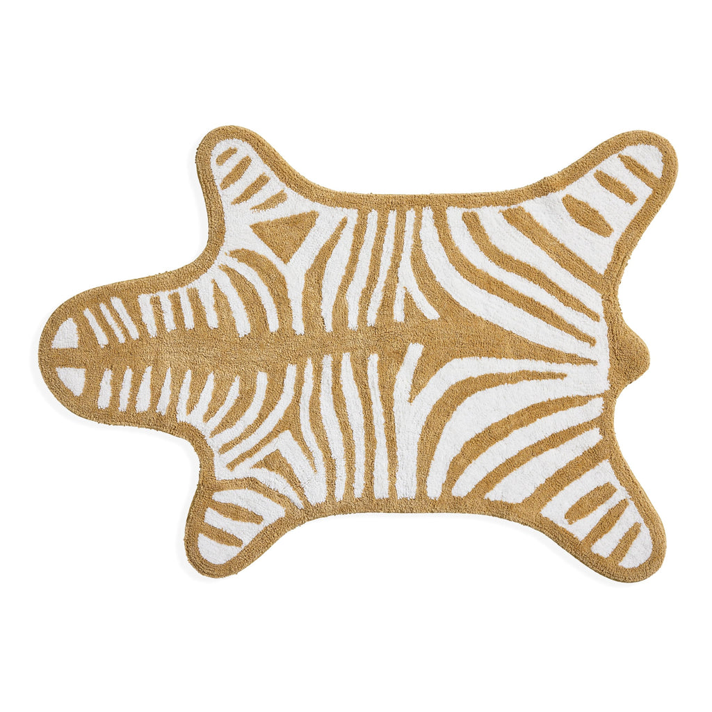 Jonathan Adler Camel Zebra Reversible Cotton Bath Mat
