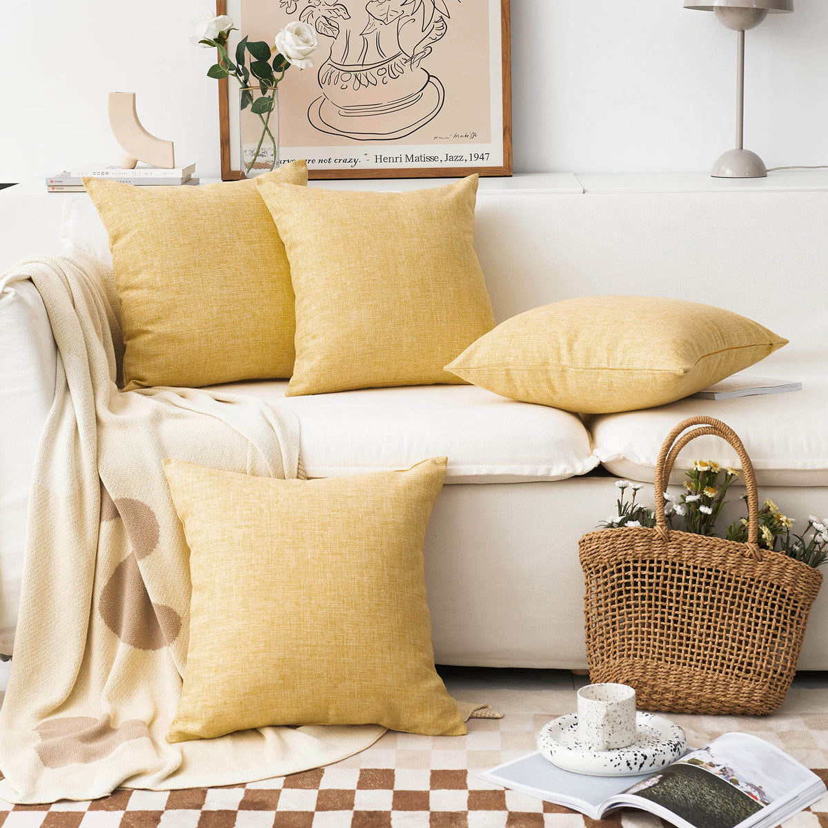 Home Brilliant Super Soft Lined Linen Cushion Covers