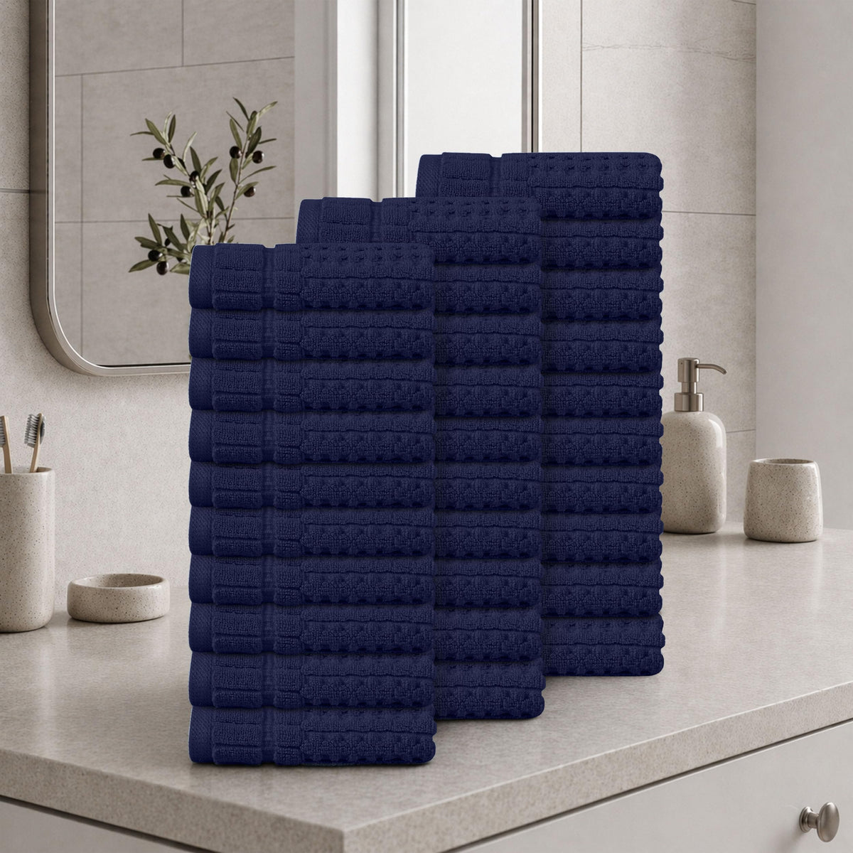 Home Weavers Willow 630 GSM Cotton Washcloths, Set of 6