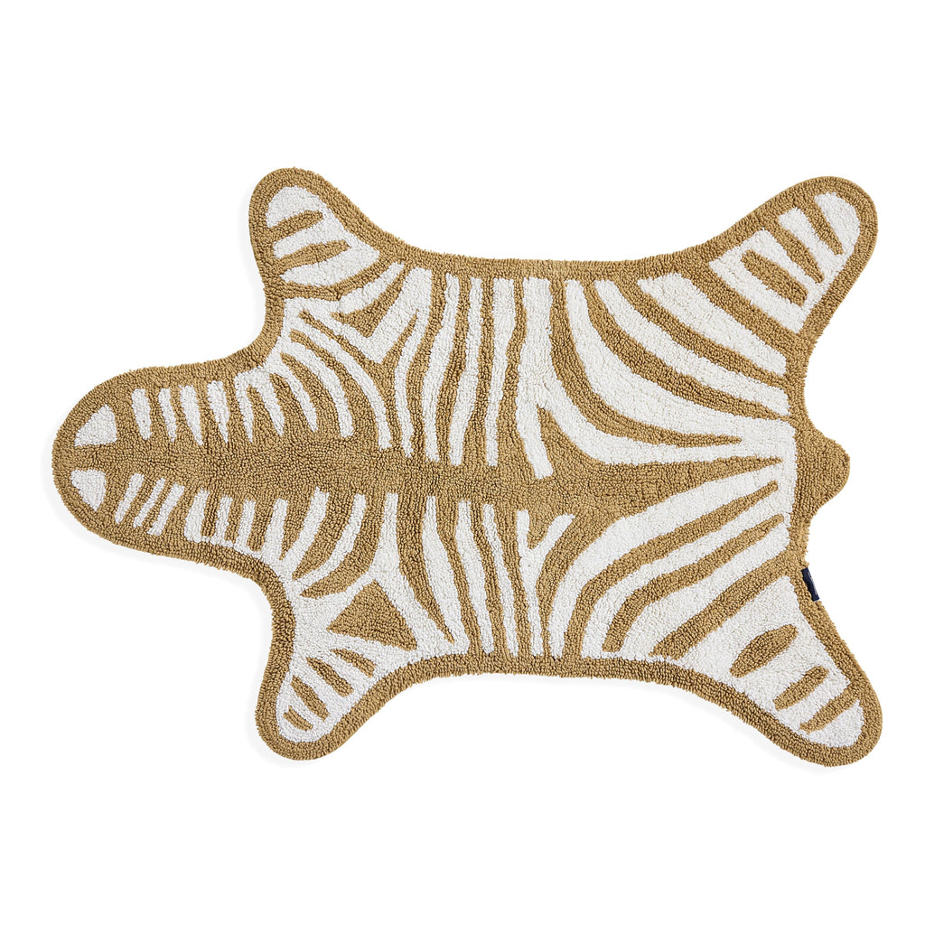 Jonathan Adler Camel Zebra Reversible Cotton Bath Mat
