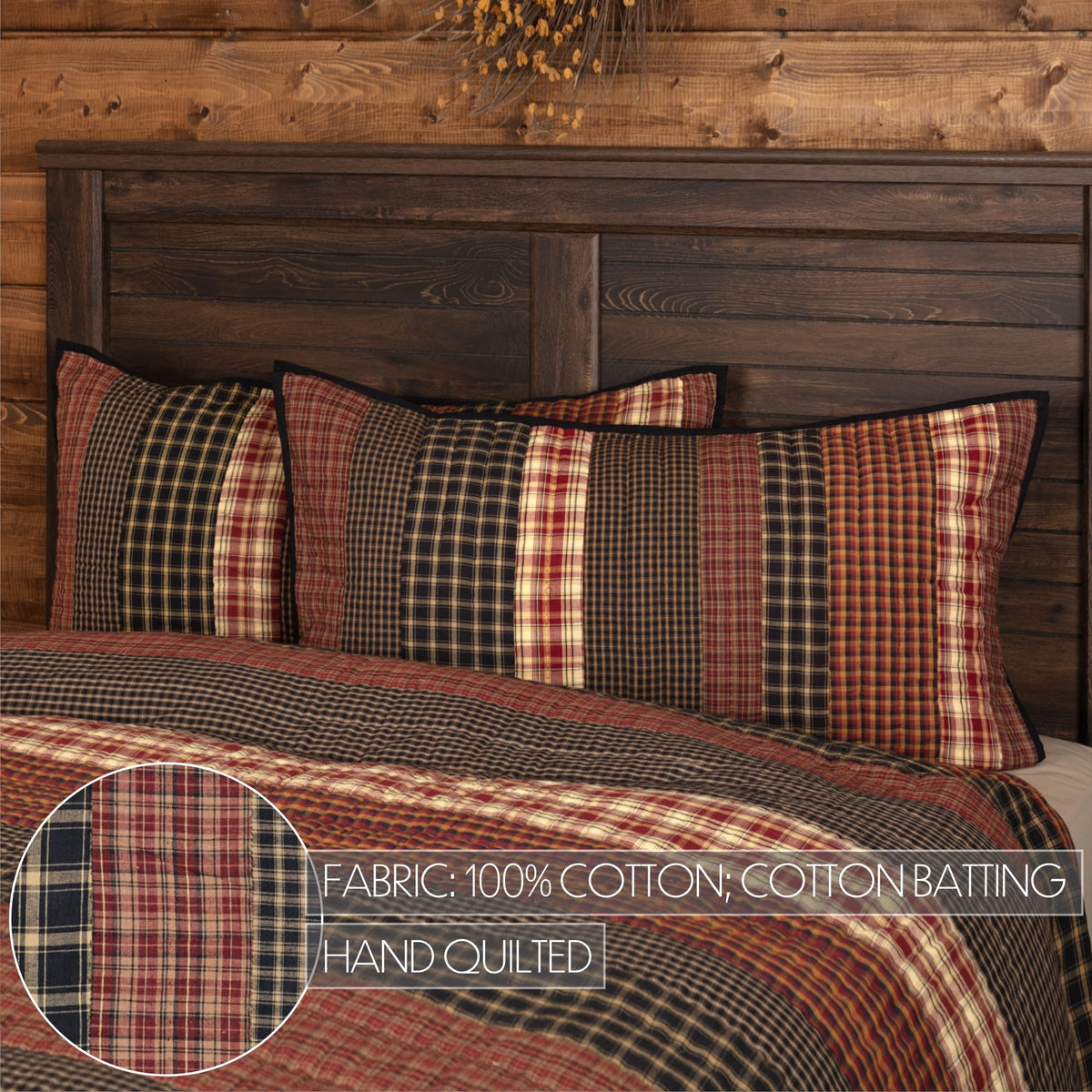 VHC Brands Beckham California King Quilt Set, 3-Piece