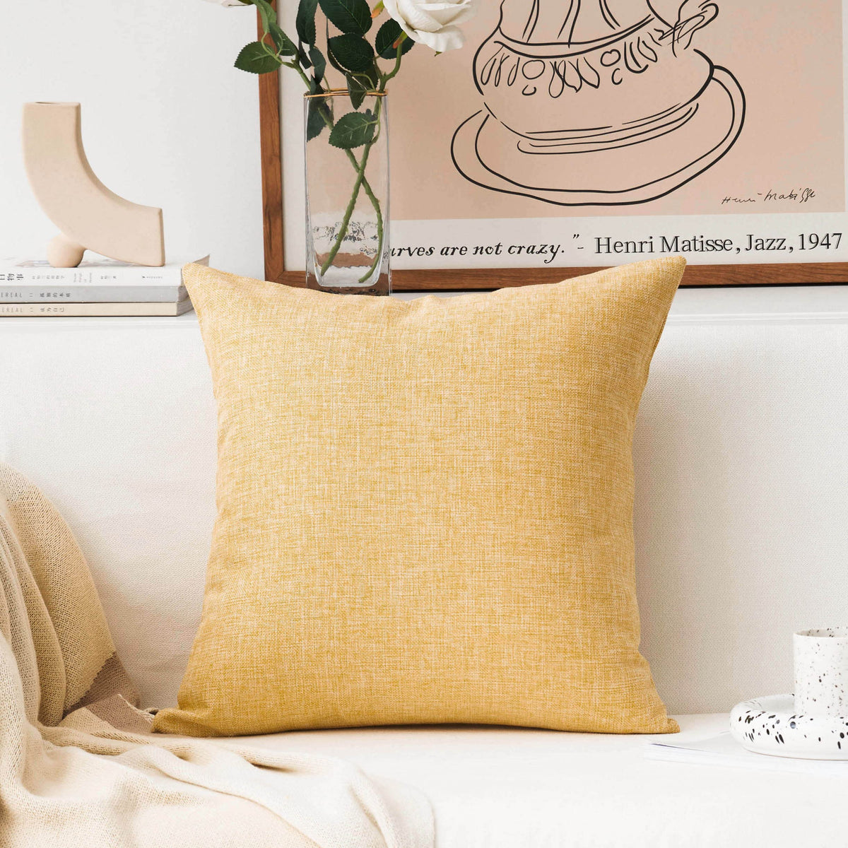 Home Brilliant Super Soft Lined Linen Cushion Covers