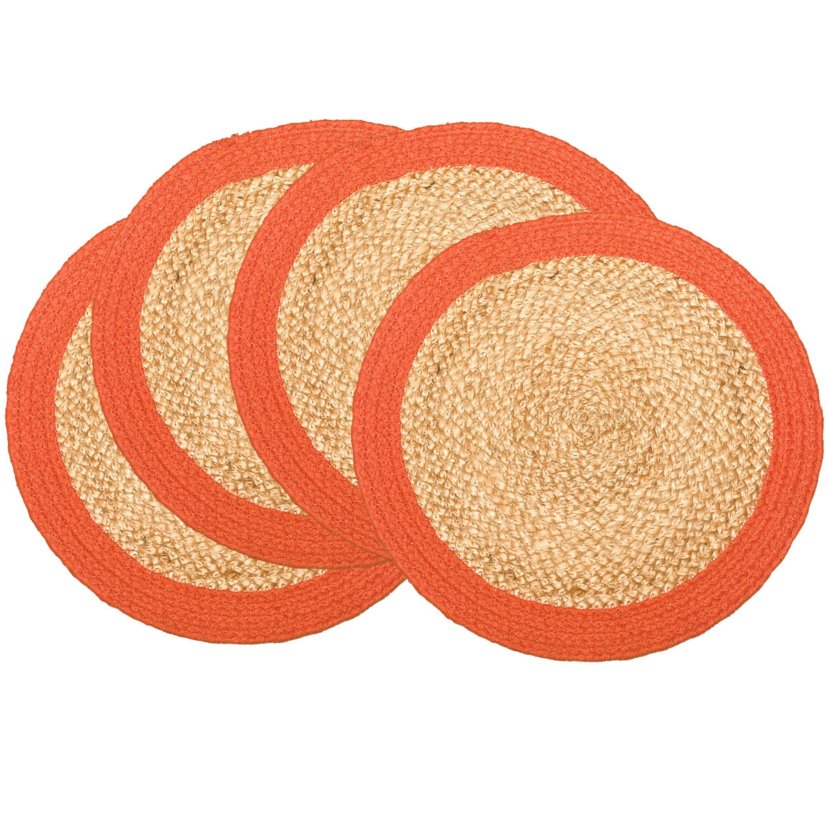 Chardin Home Verona 15-Inch Jute & Cotton Placemats, Set of 4