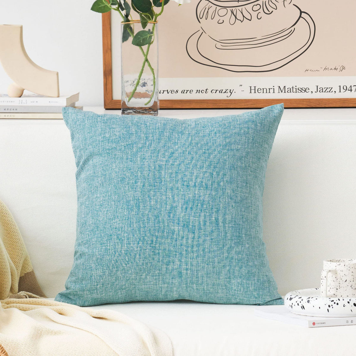 Home Brilliant Super Soft Lined Linen Cushion Covers