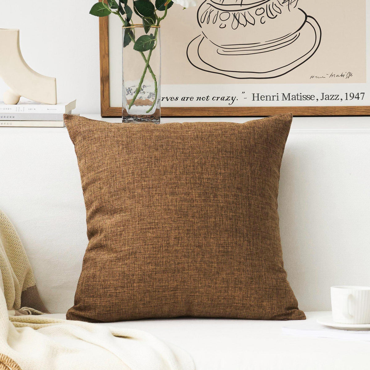Home Brilliant Super Soft Lined Linen Cushion Covers