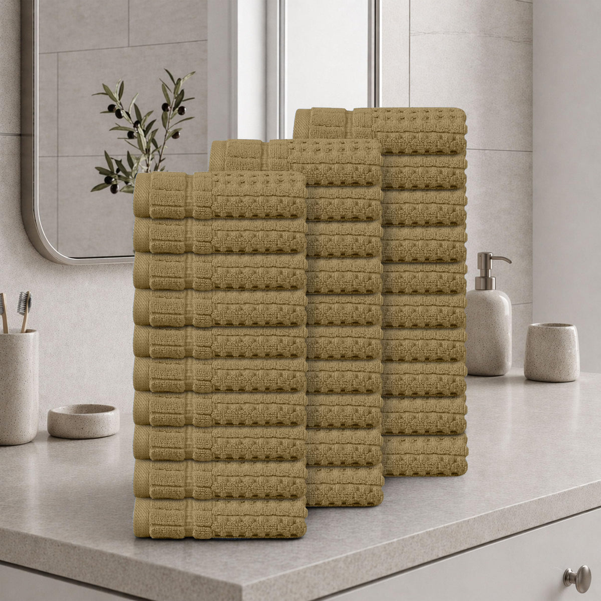 Home Weavers Willow 630 GSM Cotton Washcloths, Set of 6