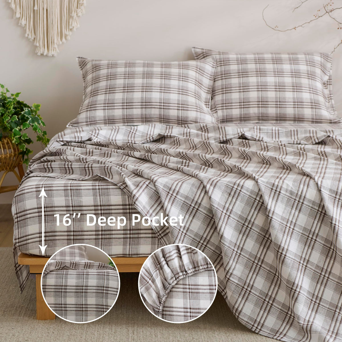 CHUFFED Linen Bed Sheet Set for Breathable Comfort