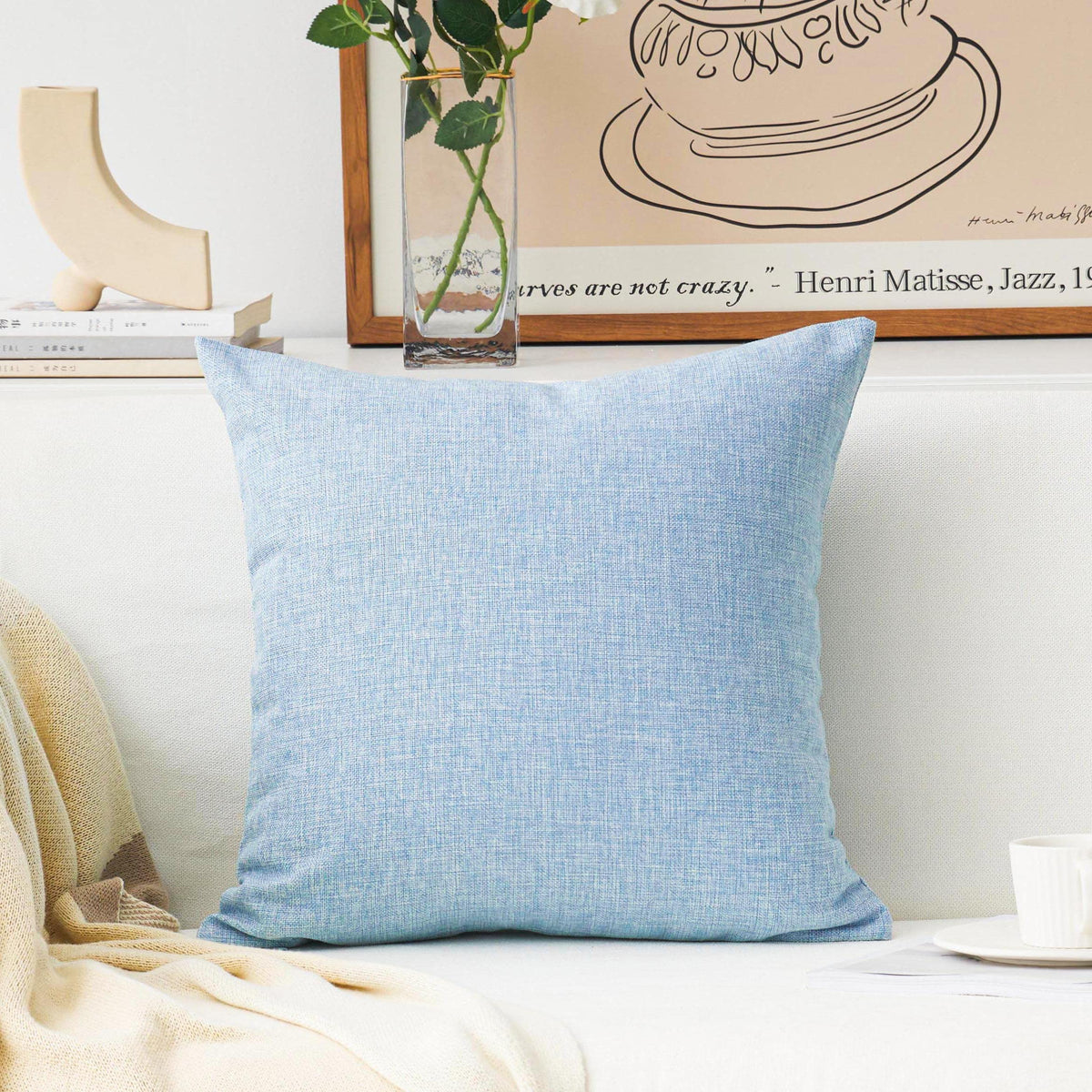 Home Brilliant Super Soft Lined Linen Cushion Covers