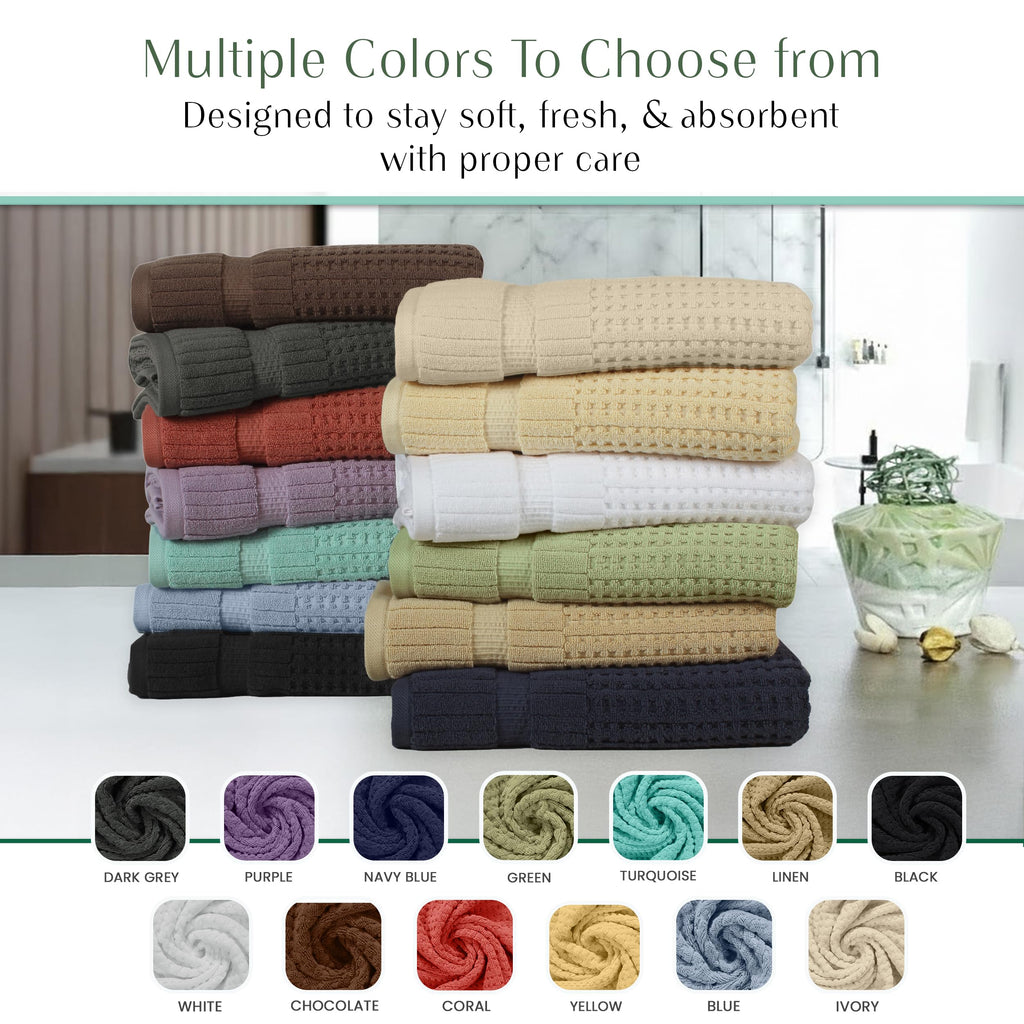 Home Weavers Willow 630 GSM Cotton Washcloths, Set of 6
