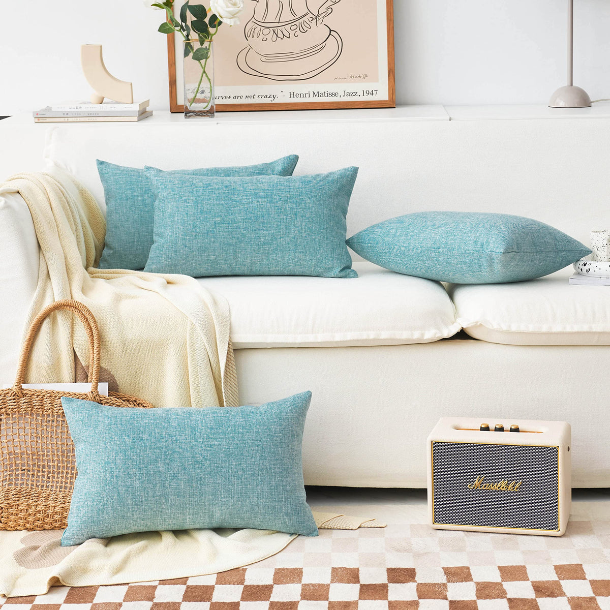 Home Brilliant Super Soft Lined Linen Cushion Covers