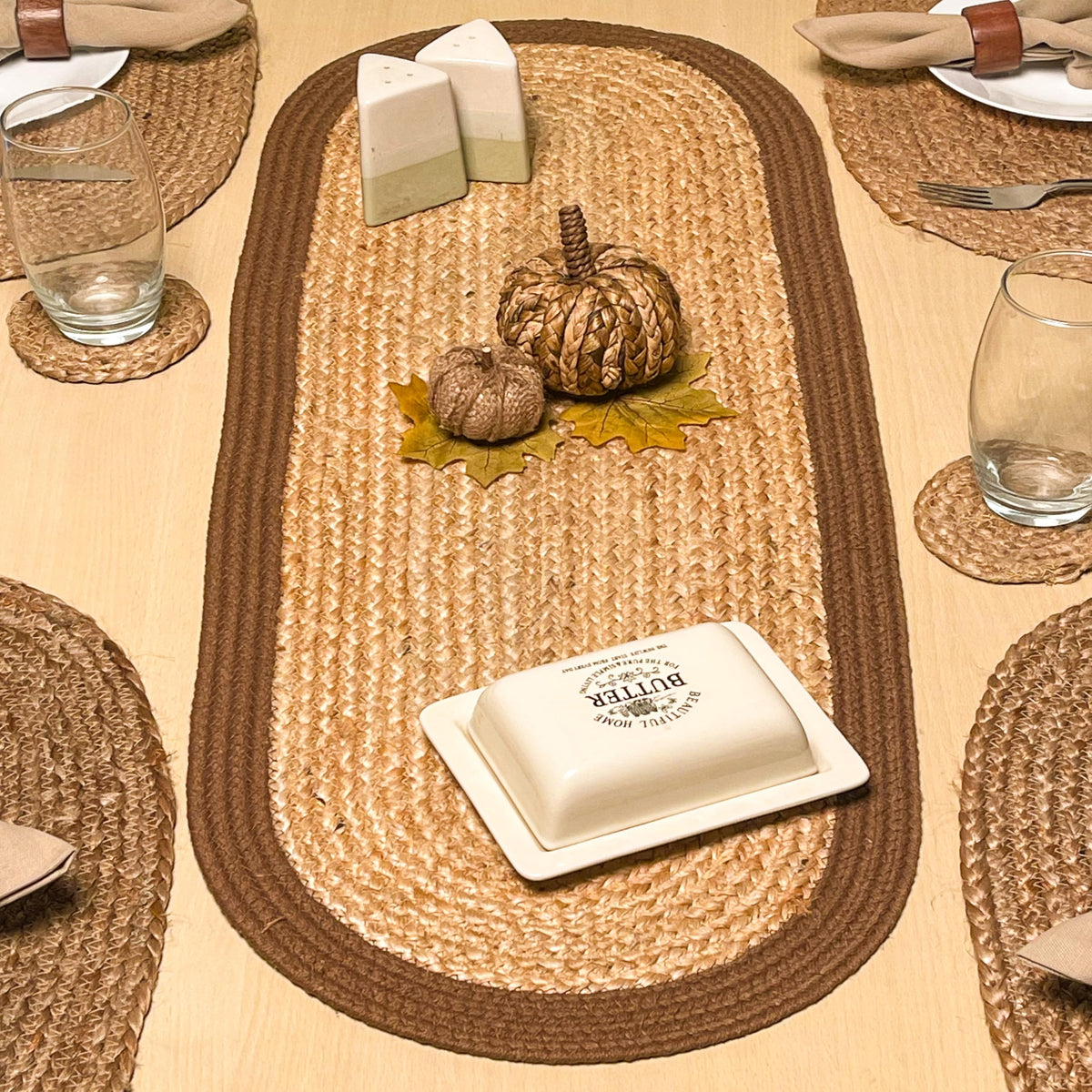 Chardin Home Verona 15-Inch Jute & Cotton Placemats, Set of 4