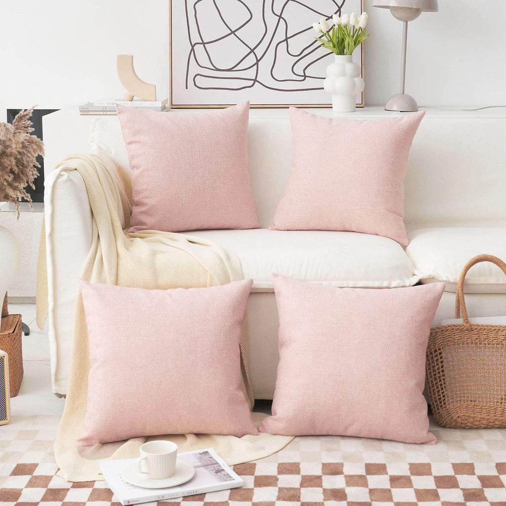 Home Brilliant Super Soft Lined Linen Cushion Covers