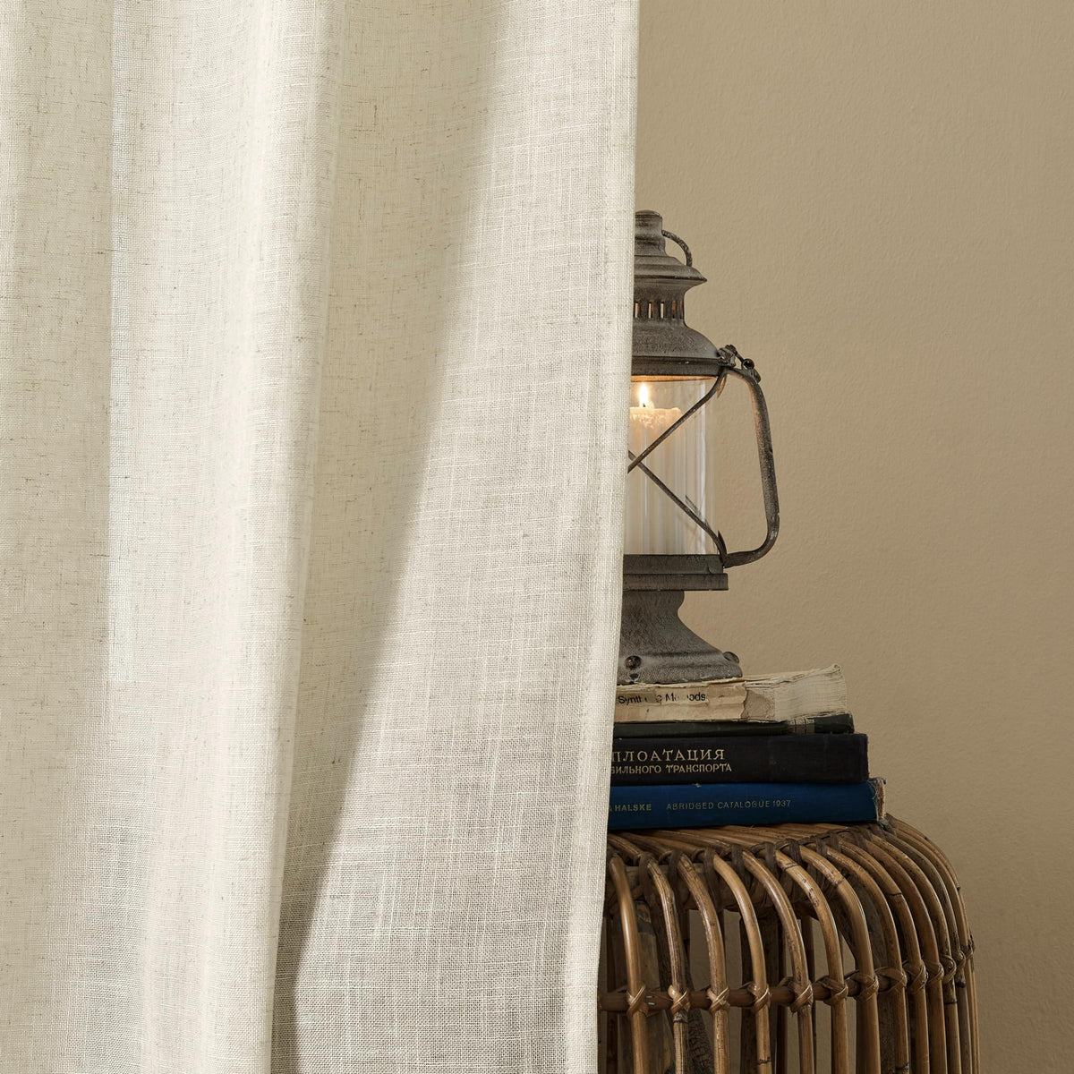 Joydeco ZJM647 Light-Filtering Linen-Blend Curtains