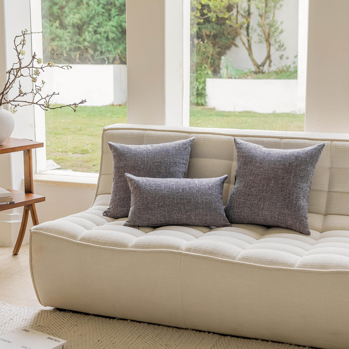 Home Brilliant Super Soft Lined Linen Cushion Covers