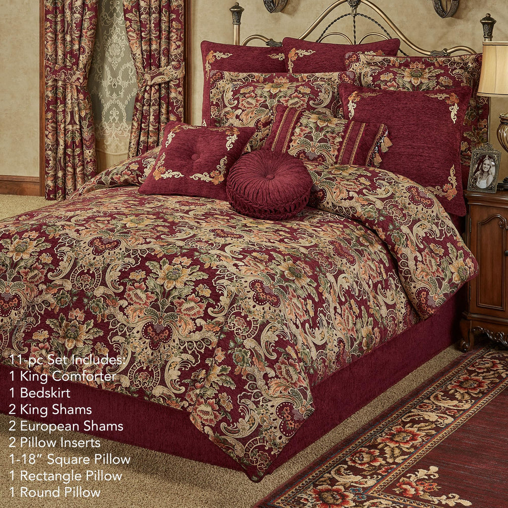 J. Queen NY Tosca Chateau King Chenille Comforter Set, 11-Pc