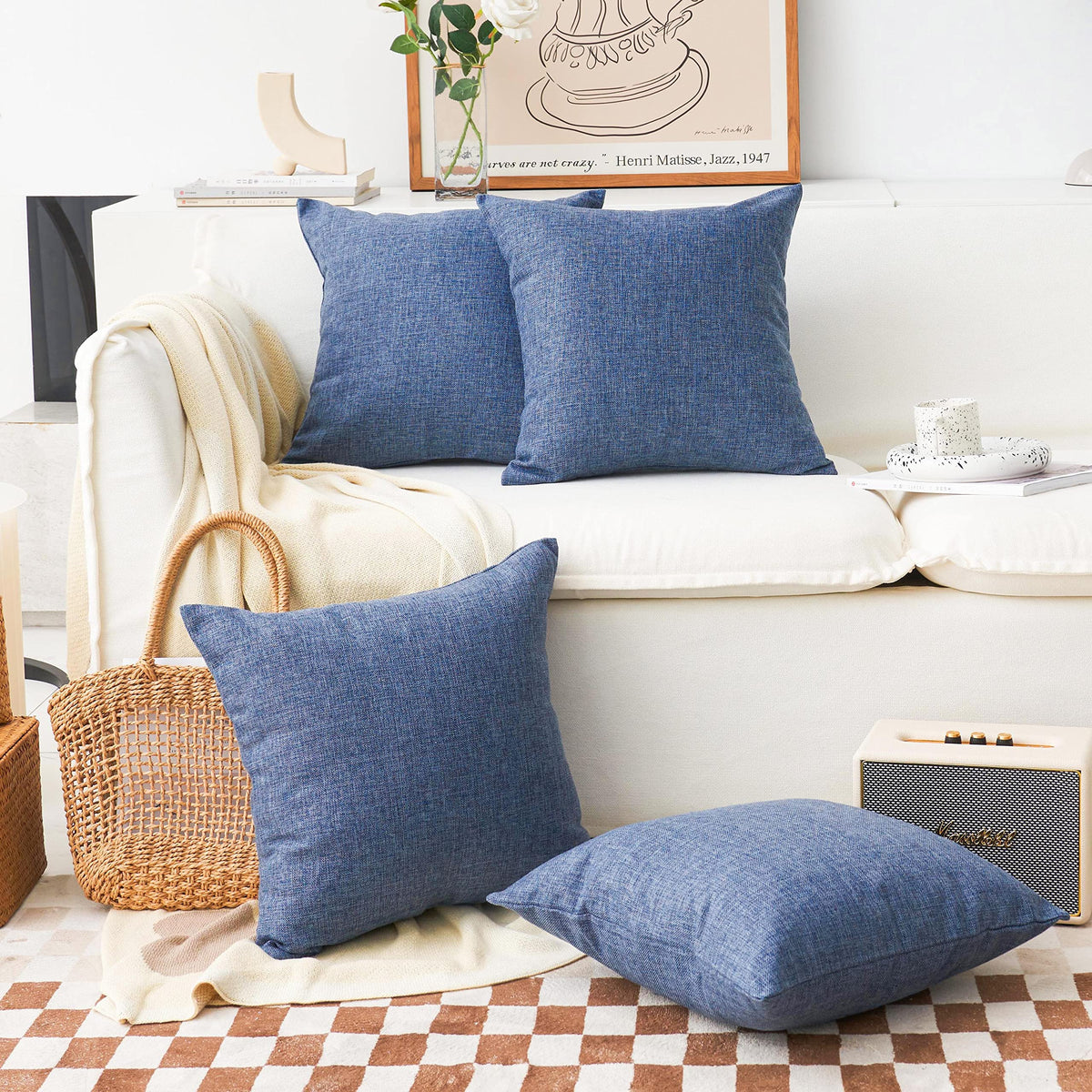 Home Brilliant Super Soft Lined Linen Cushion Covers