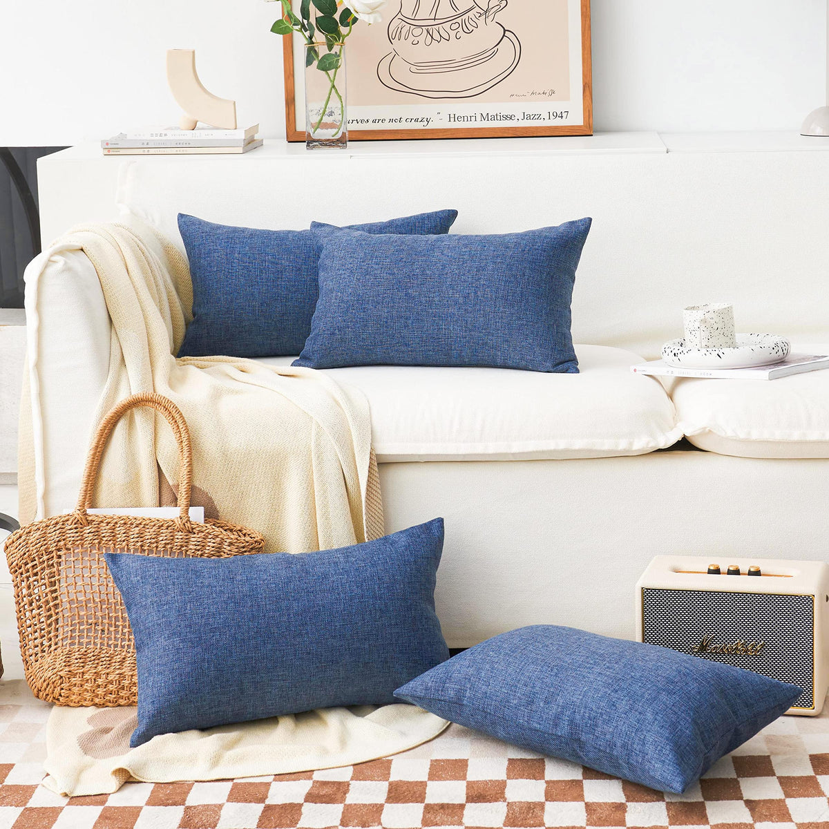 Home Brilliant Super Soft Lined Linen Cushion Covers